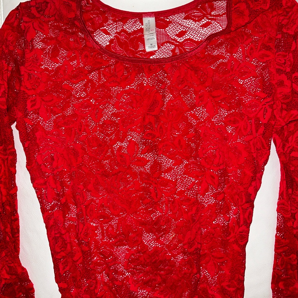 Red Sheer Victoria Secrets Bodysuit
